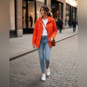 Michael Kors outdoor lightweight jacket orange size M